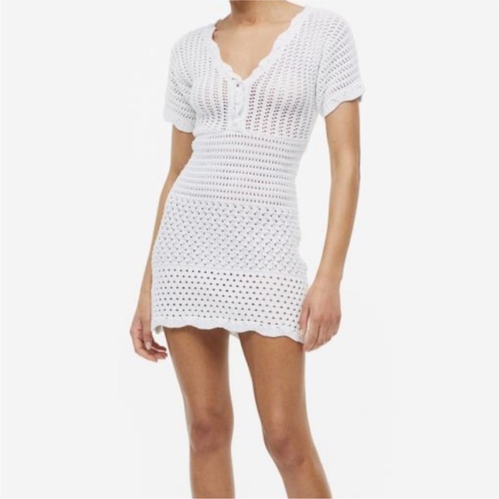Cute summer crochet mini dress